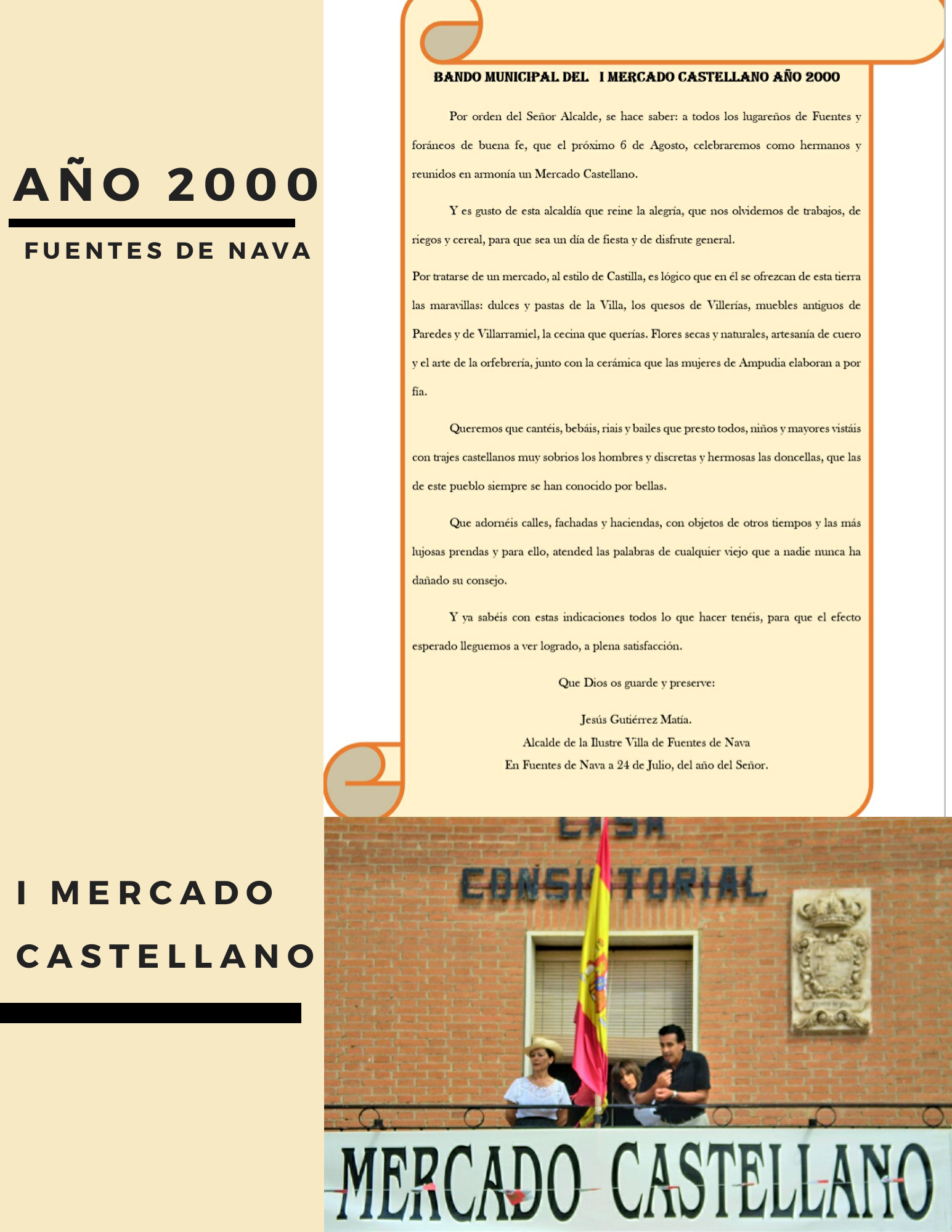 BANDO MUNICIPAL DEL I MERCADO CASTELLANO. AÑO 2000