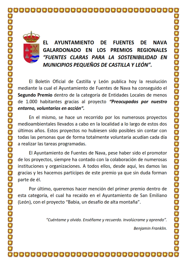 Cartel Premio Fuentes Claras